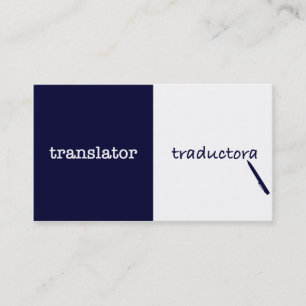 Carte De Visite Traducteur anglais - espagnol féminin