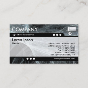 Carte De Visite Train à balles - Flamme fractale 03