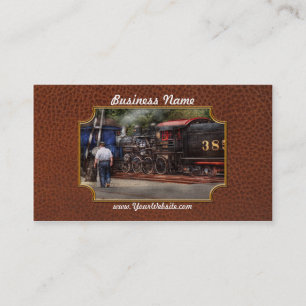 Carte De Visite Train - à vapeur - Le travail du conducteur