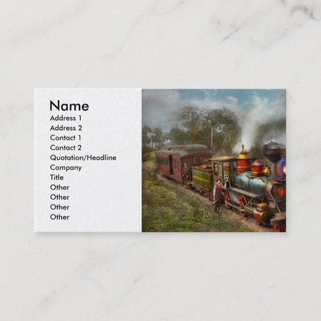Carte De Visite Train - Le chemin de fer céleste 1896 (Devant)