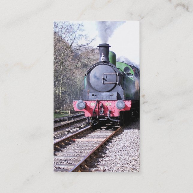 CARTE DE VISITE TRAINS À VAPEUR (Devant)