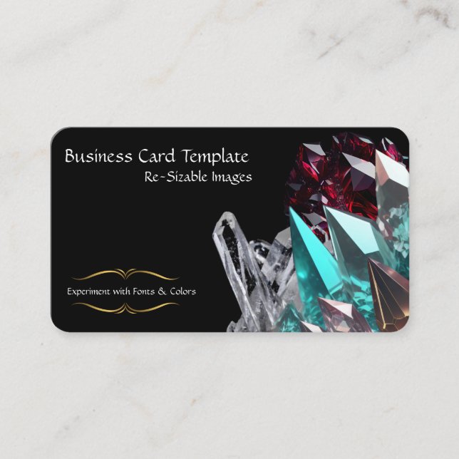 Carte De Visite Traitement des minéraux quartz Cristal brut (Devant)