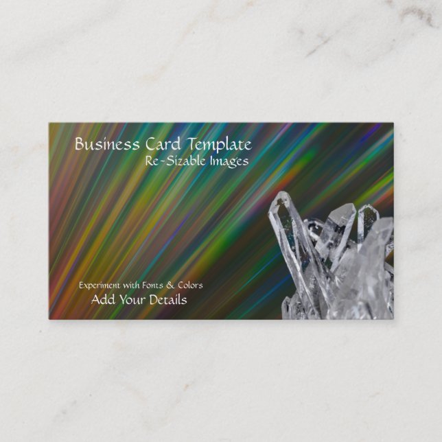 Carte De Visite Traitement des minéraux quartz Cristal brut (Devant)