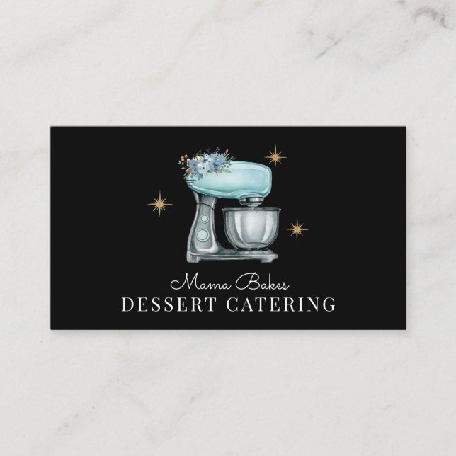 Carte De Visite Traiteur de dessert à base d'aquarelle Baker (Devant)