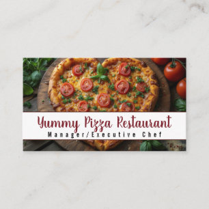 Carte De Visite Traiteur de restaurant de pizza Service de traiteu