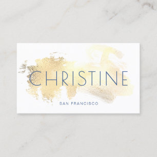 Carte De Visite traits de peinture faux or