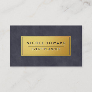 Carte De Visite Trame d'or Profond violet texture bleue