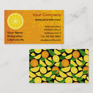 Carte De Visite tranche orange