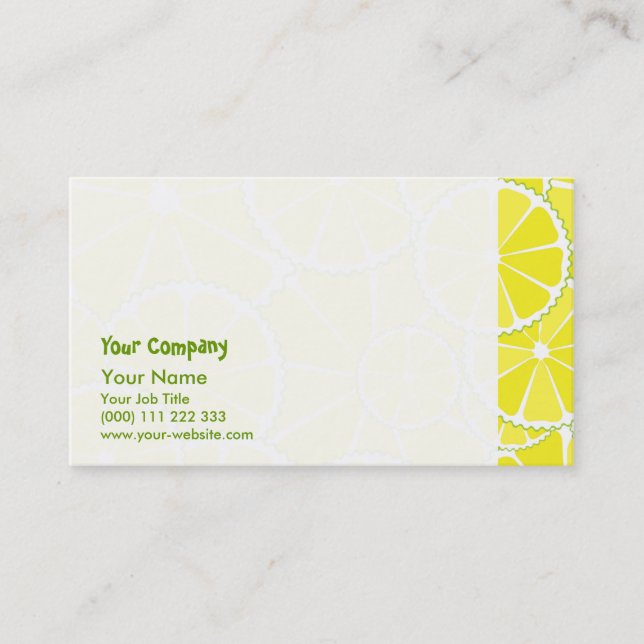 Carte De Visite Tranches de citron (Devant)