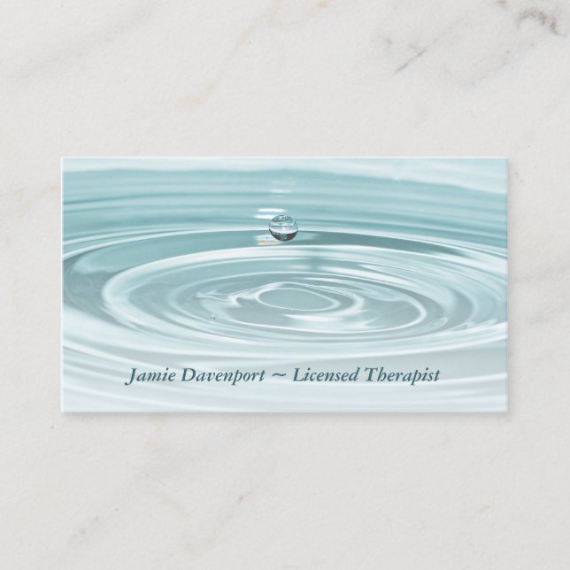 Carte de visite tranquille de Waterdrop (Devant)