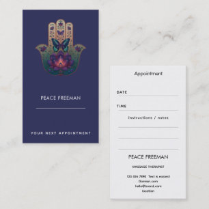 Carte De Visite Transformation Sacrée Dessin de la Main de Hamsa