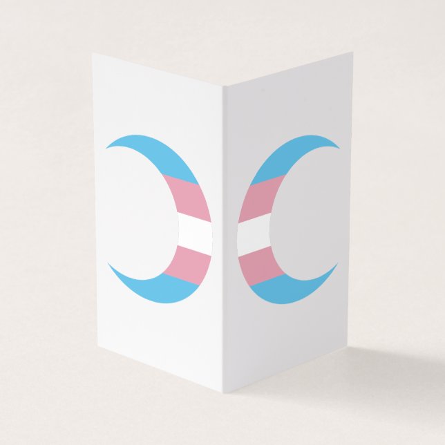 Carte De Visite Transgender Pride Crescent Moons Greeting Card (Extérieur)