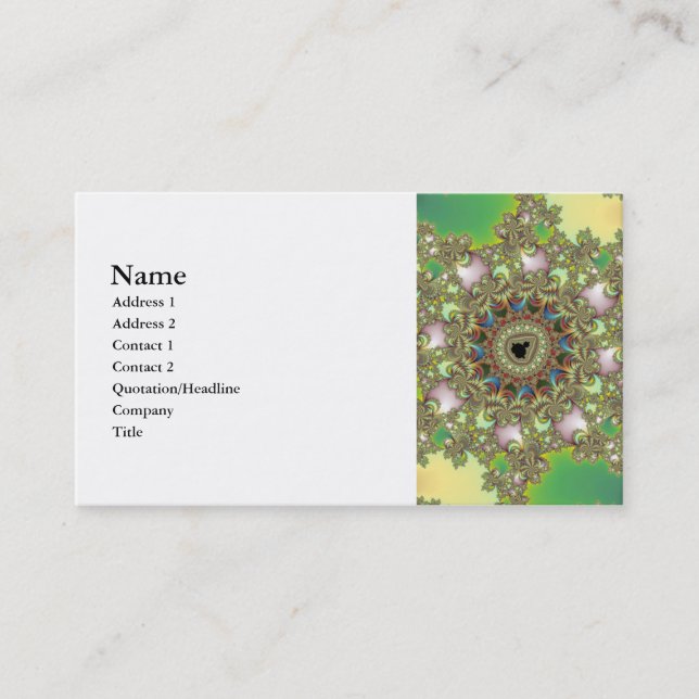 Carte De Visite Transit - fractale (Devant)