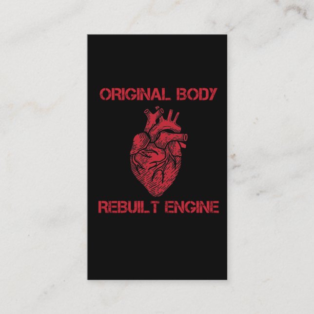 Carte De Visite Transplanter le coeur Rebuild Engine Bypass Se rem (Devant)