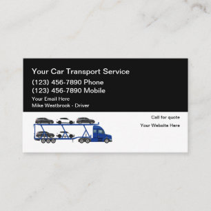 Carte De Visite Transport Automobile Moderne
