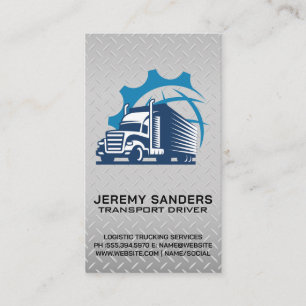 Carte De Visite Transport de semi-remorque   Tôle d'acier diamanté