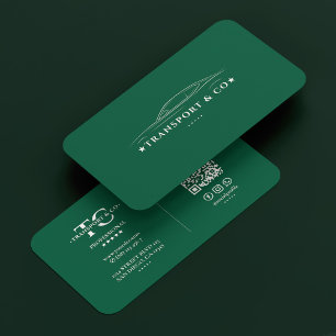 Carte De Visite Transport De Voiture Minimale Chasseur De Chauffeu