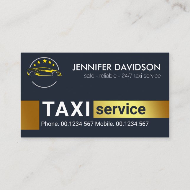 Carte De Visite Transport des chauffeurs de taxi (Devant)
