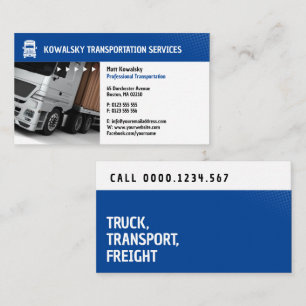 Carte De Visite Transport et logistique   Camion