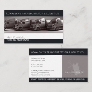 Carte De Visite Transport et logistique Camions