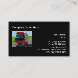 Carte De Visite Transport routier moderne