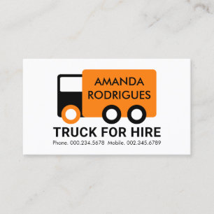Carte De Visite Transport simple camion poids lourd remorquage