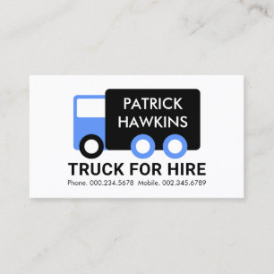 Carte De Visite Transport simple de camion de marchandises