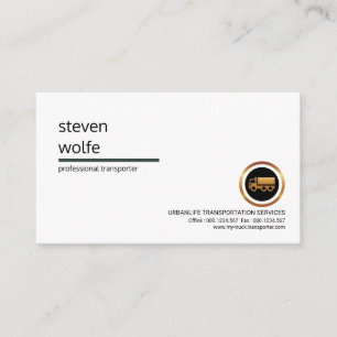 Carte De Visite Transport simple propre professionnel de camion