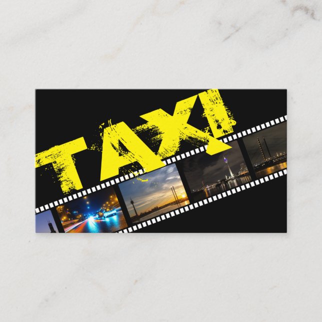 Carte De Visite Transporteur chauffeur de taxi professionnel (Devant)