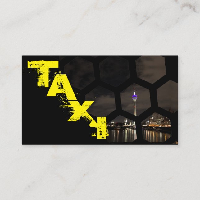 Carte De Visite Transporteur chauffeur de taxi professionnel (Devant)