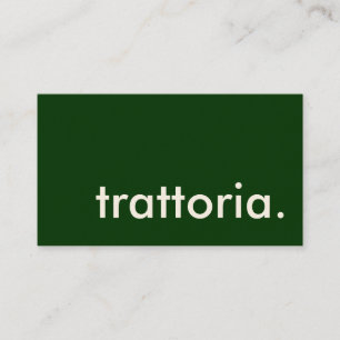 Carte De Visite trattoria.