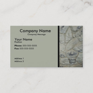 Carte De Visite Travail en pierre