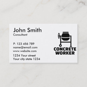 Carte De Visite Travailleur concret