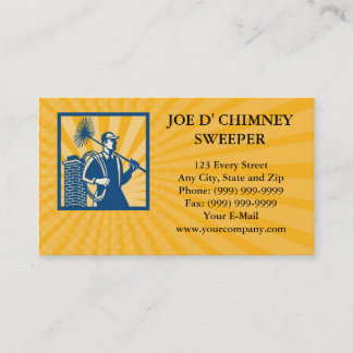 Carte De Visite Travailleur de décapant de balayeuse de cheminée