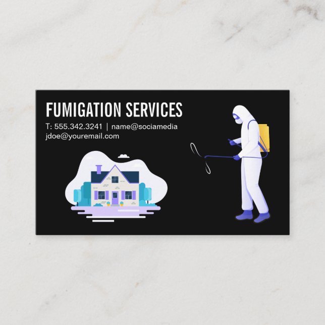 Carte De Visite Travailleur de la fumigation (Devant)