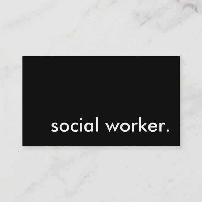 Carte De Visite travailleur social. (Devant)