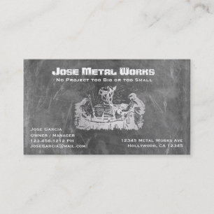 Carte De Visite Travailleurs en métal