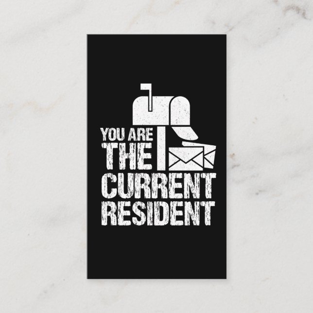 Carte De Visite Travailleurs postaux drôles de facteur résident (Devant)
