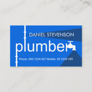 Carte De Visite Travaux de plomberie de tuyau de plombier qui fuit