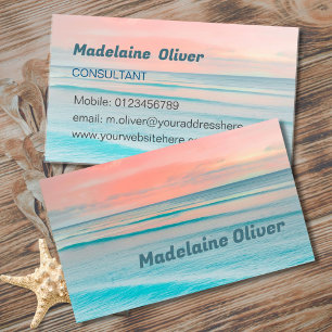 Carte De Visite Travel Ocean Sky Blue Modern