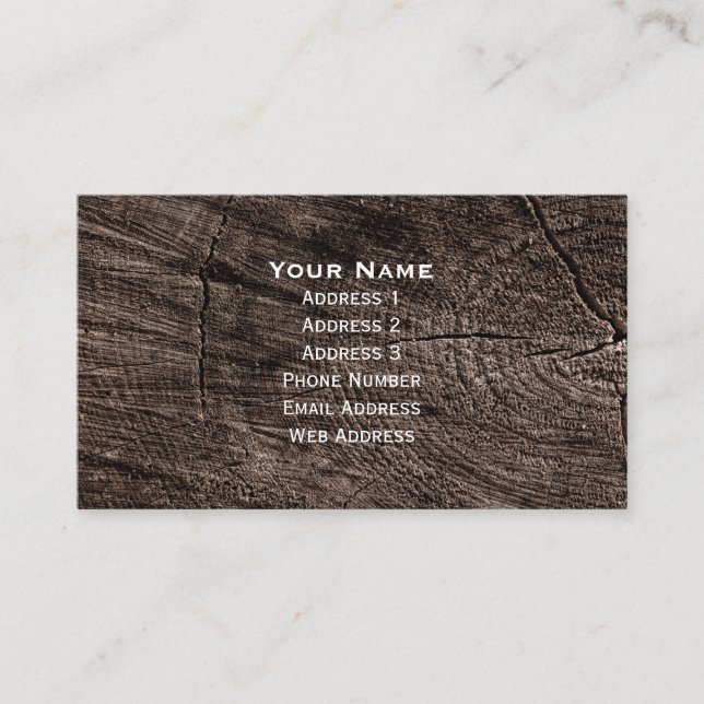 Carte De Visite Tree stump (Devant)