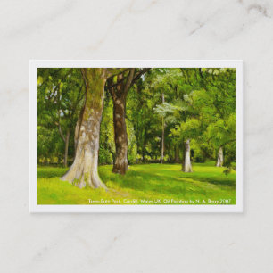 Carte De Visite Trees Bute Park, Cardiff.