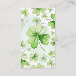 Carte De Visite Trèfle à quatre feuilles aquarelle chanceux Maman