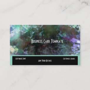 Carte De Visite Trempe couleur cristal Turquoise Améthyste