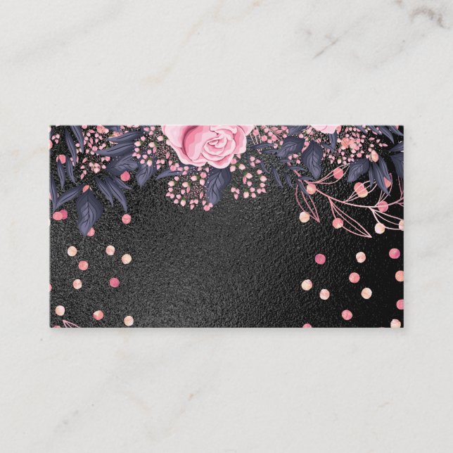 Carte De Visite Trending Metallal Floral Stationery Budget Girly (Devant)