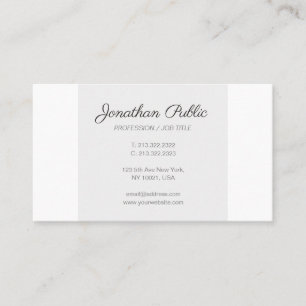 Carte De Visite Trending Modern Simple Chic Plain Professional
