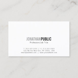 Carte De Visite Trending Moderne Artistique Sleek Plain