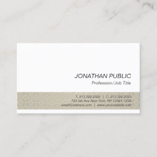 Carte De Visite Trending Moderne élégant Smart Plain Professional