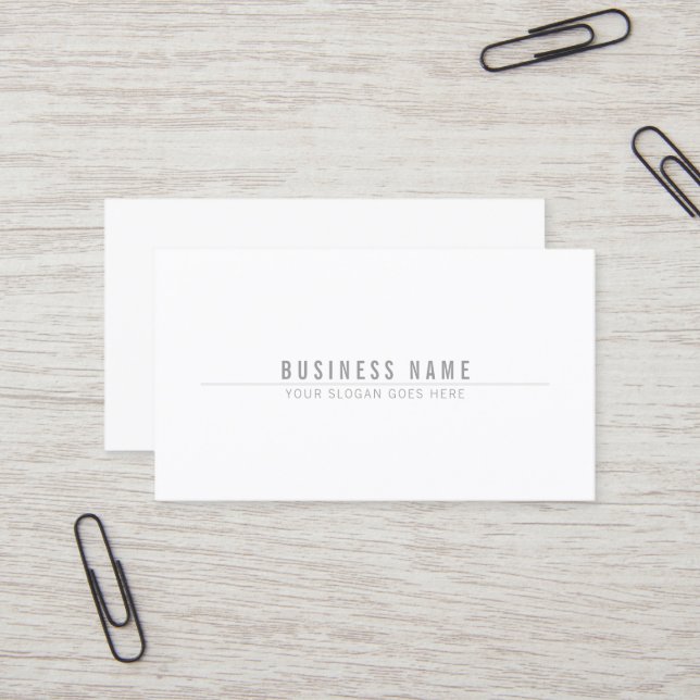 Carte De Visite Trending Simple Moderne Plain Professional (Devant/Arrière en situation)