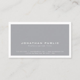 Carte De Visite Trending Stylish Moderne minimaliste Gris clair